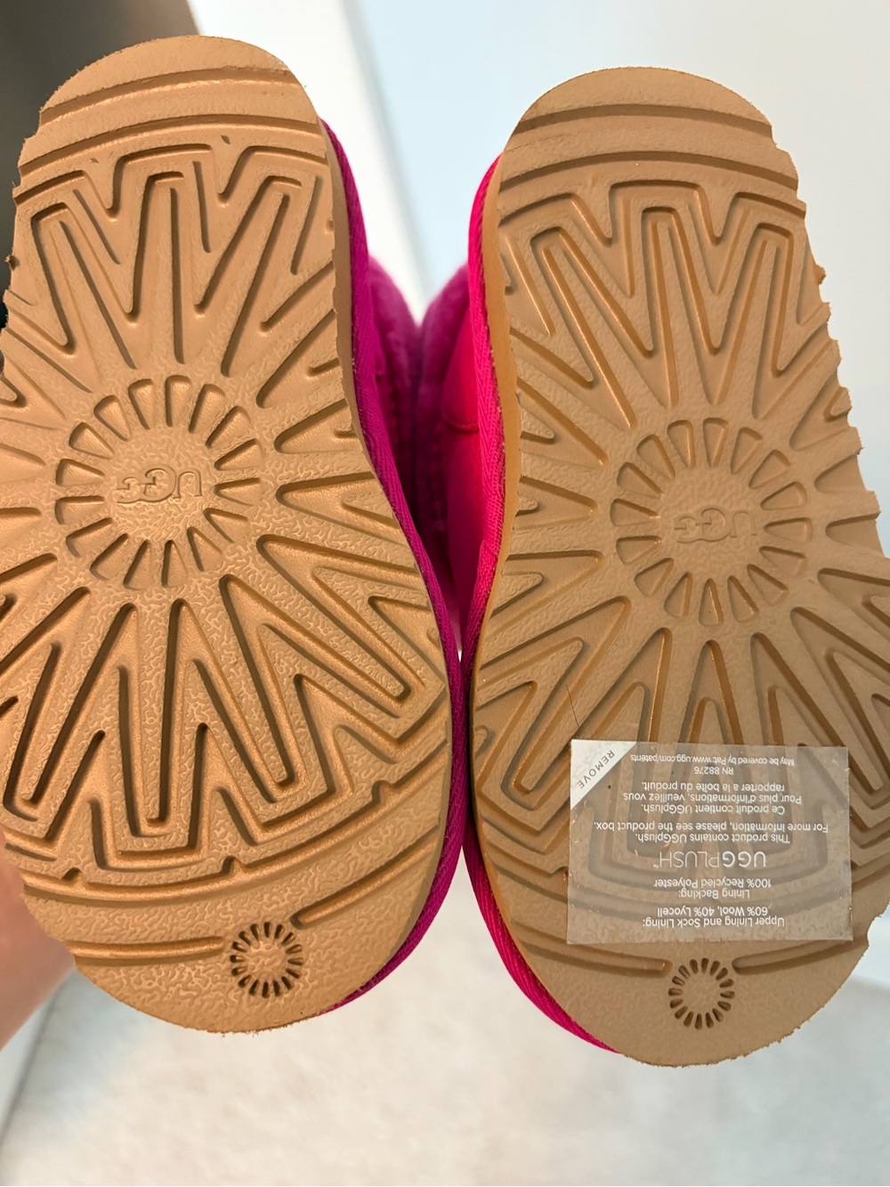 Kids Fuchsia Cozy UGGS - Picture 2 of 4